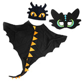 Dinosaur Cloak Hat Mask 3 Piece Set For Kids Children Cosplay Costume Outfits Halloween Carnival Suit